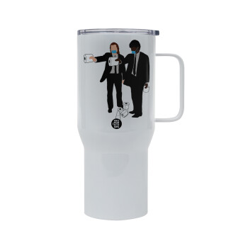 Pulp Fiction 3 meter away, Tumbler με καπάκι, διπλού τοιχώματος (θερμό) 750L