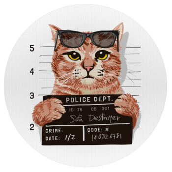 Cool cat, Mousepad Round 20cm