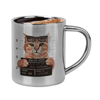 Cool cat, Double-wall metal cup for espresso (220ml)