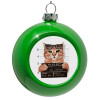 Green Christmas tree ornament bauble 8cm