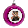 Purple Christmas tree ornament bauble 8cm