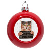 Red Christmas tree ornament bauble 8cm