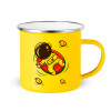 Yellow Enamel Metallic Cup 360ml