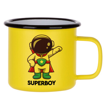 Little astronaut, Metallic enamel MATT Yellow cup 360ml