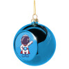 Blue Christmas tree ball ornament 8cm