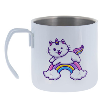 Cute cat unicorn, Mug Stainless steel double wall 400ml