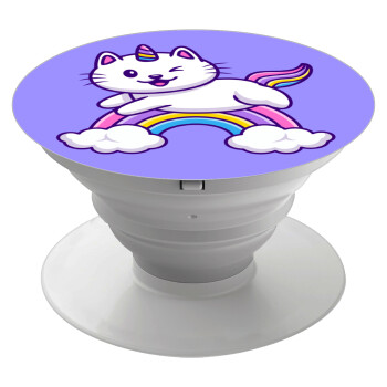 Cute cat unicorn, Phone Holders Stand  Λευκό Βάση Στήριξης Κινητού στο Χέρι