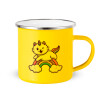 Yellow Enamel Metallic Cup 360ml