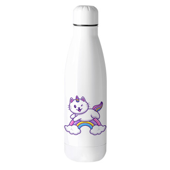 Cute cat unicorn, Μεταλλικό παγούρι θερμός (Stainless steel), 500ml