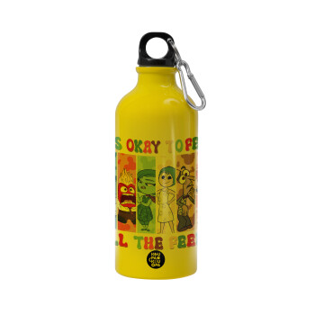 Inside Out It's Okay To Feel All The Feels , Water bottle 600ml