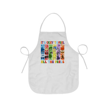 Inside Out It's Okay To Feel All The Feels , Chef Apron Short Full Length Adult (63x75cm)