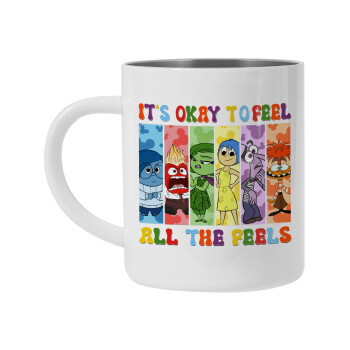 Inside Out It's Okay To Feel All The Feels , Mug Stainless steel double wall 450ml