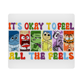 Inside Out It's Okay To Feel All The Feels , Mousepad rect 23x19cm