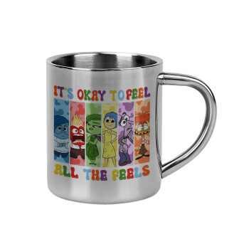 Inside Out It's Okay To Feel All The Feels , Mug Stainless steel double wall 300ml