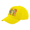 Child's Baseball Cap, 100% Cotton Twill, Yellow (COTTON, CHILD, UNISEX, ONE SIZE)