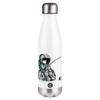 Little astronaut fishing, Metal mug thermos White (Stainless steel), double wall, 500ml