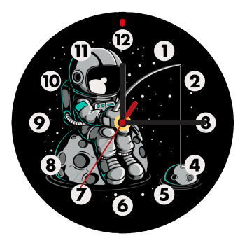 Αστροναύτης ψαρεύει στο διάστημα, Ρολόι τοίχου ξύλινο (20cm)