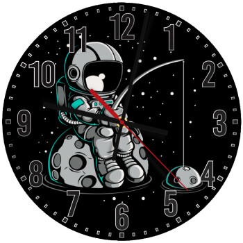 Αστροναύτης ψαρεύει στο διάστημα, Ρολόι τοίχου ξύλινο (30cm)