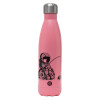 Metal mug thermos Pink Mat (Stainless steel), double wall, 500ml