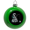 Green Christmas tree ornament bauble 8cm