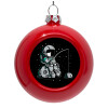 Red Christmas tree ornament bauble 8cm