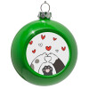 Green Christmas tree ornament bauble 8cm