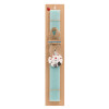 Easter Set, wooden keychain & aromatic flat Easter candle (30cm) (TURQUOISE)