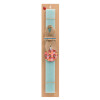 Easter Set, wooden keychain & aromatic flat Easter candle (30cm) (TURQUOISE)