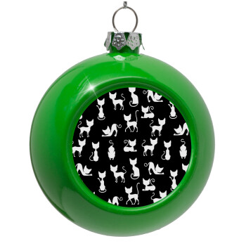 Γατούλες κυρίες, Green Christmas tree ornament bauble 8cm