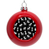 Red Christmas tree ornament bauble 8cm