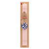 Easter Set, wooden keychain & scented flat Easter candle (30cm) (PINK)