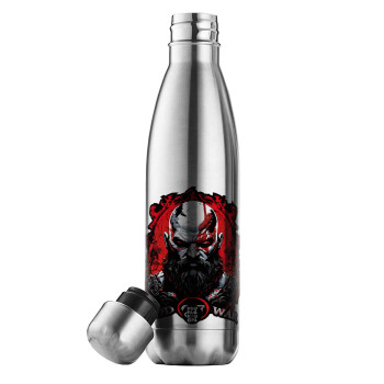 God of war, Μεταλλικό παγούρι θερμός Inox (Stainless steel), διπλού τοιχώματος, 500ml