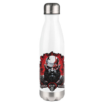 God of war, Metal mug thermos White (Stainless steel), double wall, 500ml