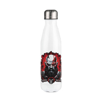 God of war, Metal mug thermos White (Stainless steel), double wall, 500ml