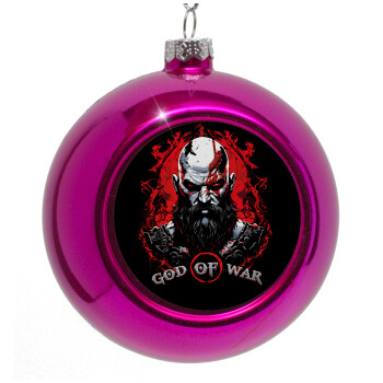 God of war, Purple Christmas tree ornament bauble 8cm