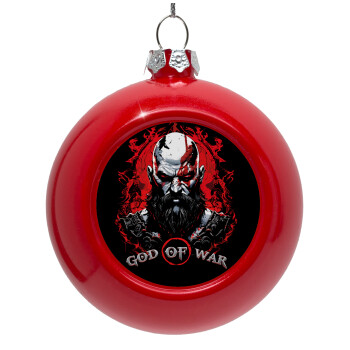 God of war, Red Christmas tree ornament bauble 8cm