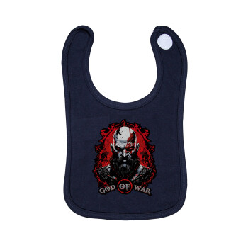 God of war, Σαλιάρα με Σκρατς 100% Organic Cotton Μπλε (0-18 months)