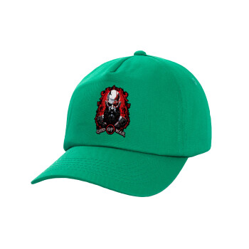 God of war, Children's Baseball Cap, 100% Cotton Twill, Green (COTTON, CHILDREN'S, UNISEX, ONE SIZE)