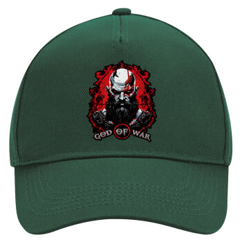 God of war, Adult Ultimate Hat GREEN, (100% COTTON DRILL, ADULT, UNISEX, ONE SIZE)