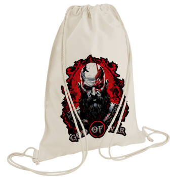 God of war, Backpack bag GYMBAG natural (28x40cm)