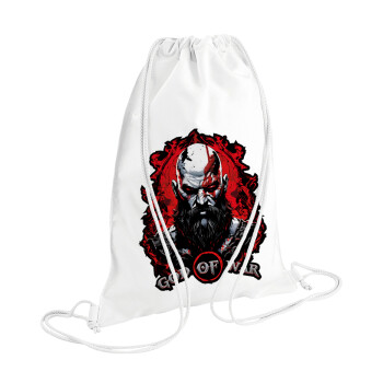 God of war, Backpack pouch GYMBAG white (28x40cm)