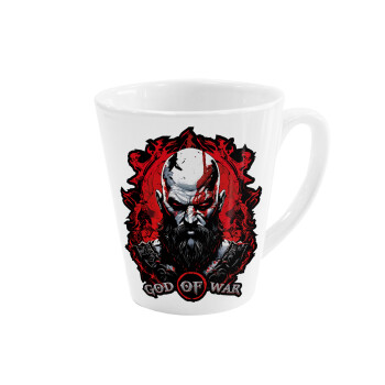 God of war, Κούπα κωνική Latte Λευκή, κεραμική, 300ml