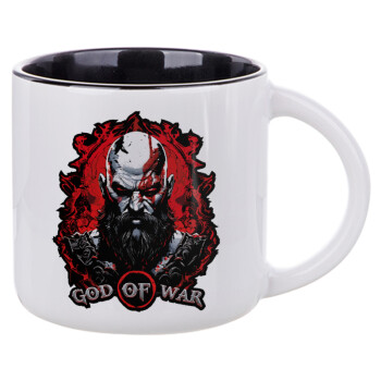 God of war, Κούπα κεραμική 400ml Λευκή/Μαύρη