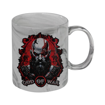 God of war, Mug ceramic marble style, 330ml