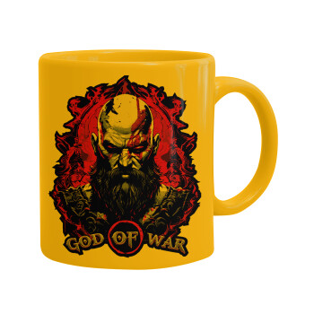 God of war, Κούπα, κεραμική κίτρινη, 330ml (1 τεμάχιο)
