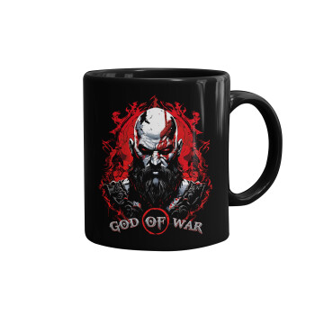 God of war, Mug black, ceramic, 330ml