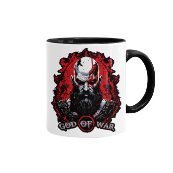 God of war, Mug colored black, ceramic, 330ml