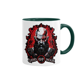 God of war, Mug colored green, ceramic, 330ml