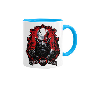 God of war, Mug colored light blue, ceramic, 330ml