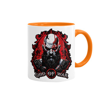 God of war, Mug colored orange, ceramic, 330ml